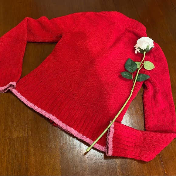 Bluenotes jeanswear red & pink sweater size S - Picture 10 of 10